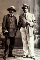 Luigi Illica with Giacomo Puccini